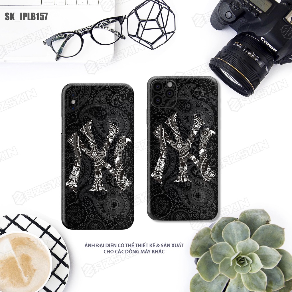 Miếng Dán Skin Full Lưng Viền IPhone Hình Họa Tiết NY |SK_IPLB157| Film 3M Nhập Khẩu, Cắt Khuôn Sẵn, Chống Nước, Bền Màu