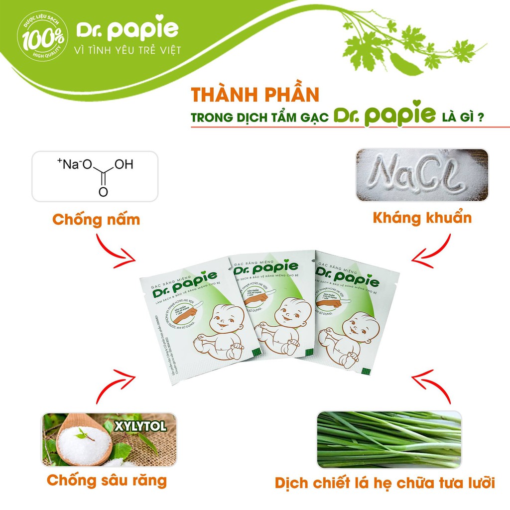 Gạc Răng Miệng DR.PAPIE Hộp/30 gói