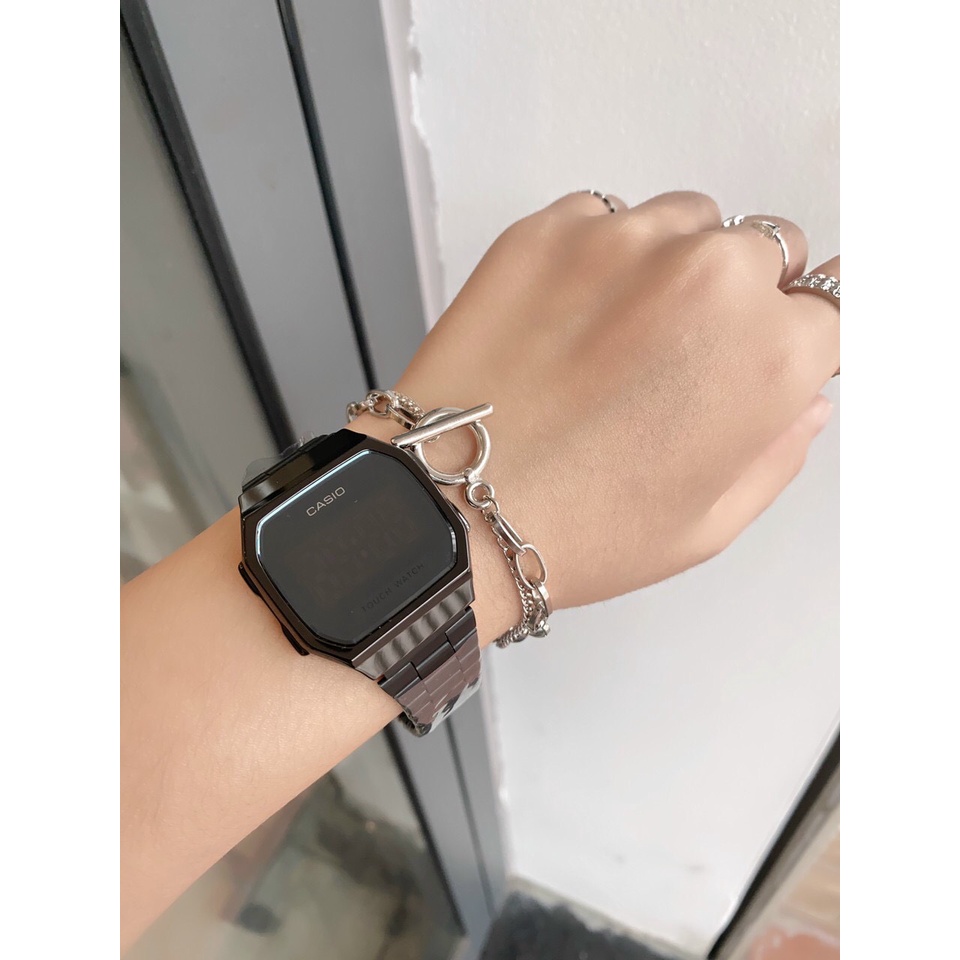 Đồng hồ nam, nữ CASIO Tráng gương LED cảm ứng cao cấp, dây thép sang trọng cho giới trẻ ( hệ thống đồng hồ quốc tê ) | BigBuy360 - bigbuy360.vn