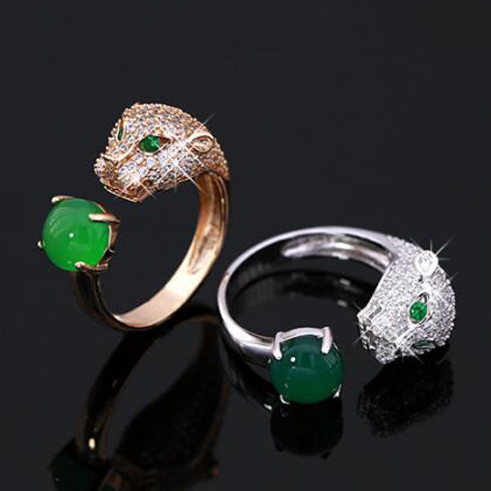 Nhẫn hở hình báo đính đá pha lê