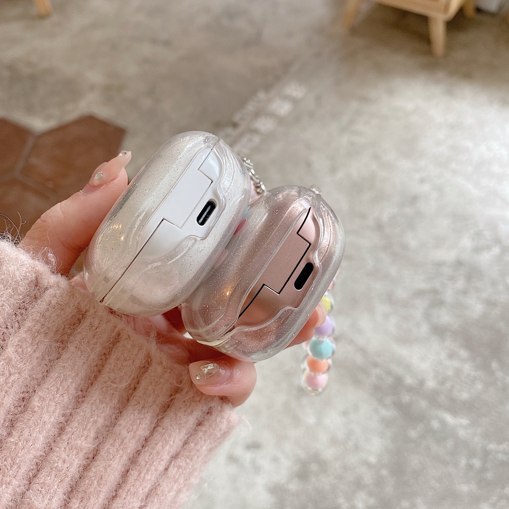 Vỏ Bảo Vệ Hộp Sạc Tai Nghe Bluetooth Không Dây Galaxy Buds Live / Buds 2 / Buds Pro / Buds 2 Pro Bằng Silicon Tpu Mềm Trong Suốt Họa Tiết Chấm Bi Nhiều Màu