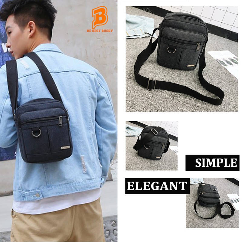 Túi đeo chéo Nam Vintage Canvas Túi đeo chéo nhỏ