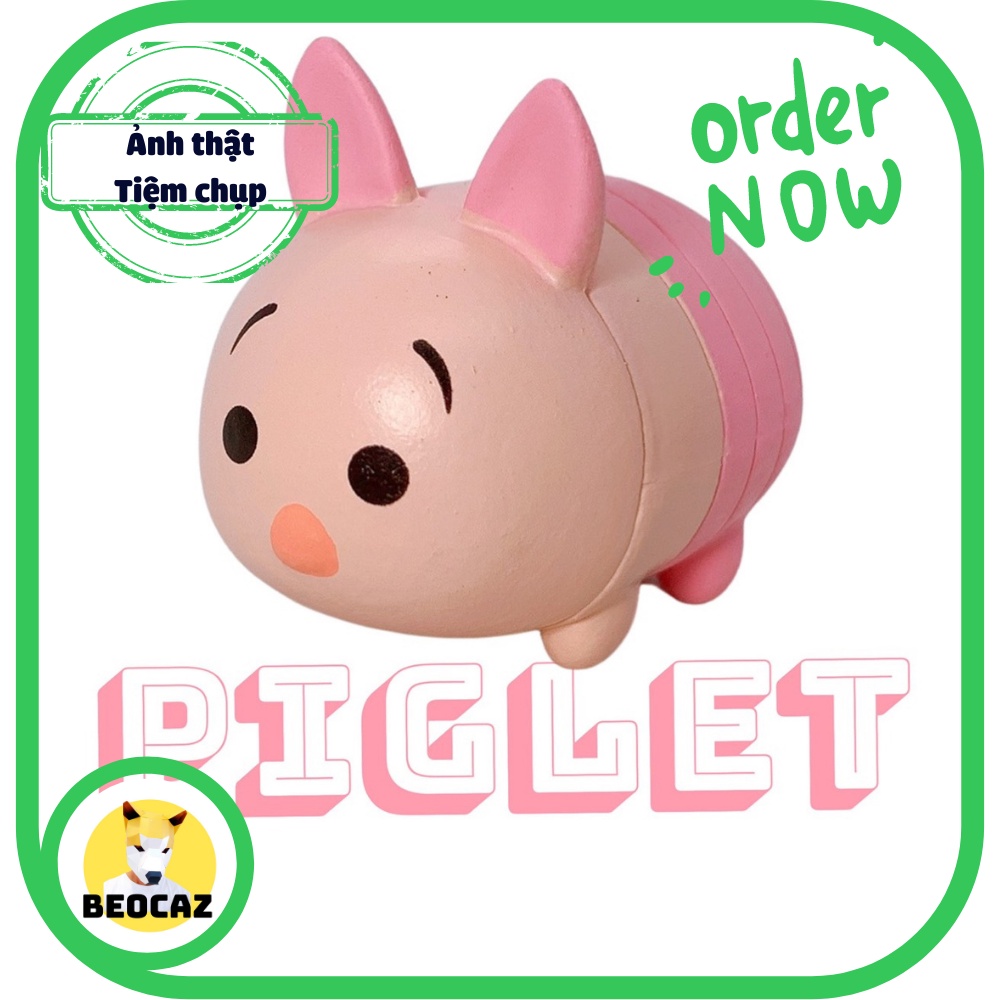 Mô hình Disney Tsum chibi dễ thương Gấu Pooh Mickey Donald Hổ Tigger Chip và Dale Dumbo lợn Piglet size nhỏ trang trí