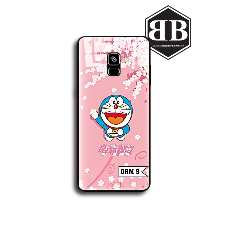 Ốp lưng kính cường lực SAMSUNG A5 2018 A8 2018 / A6 2018 / A6 PLUS A6+ / A8 PLUS A8+ hình doraemon