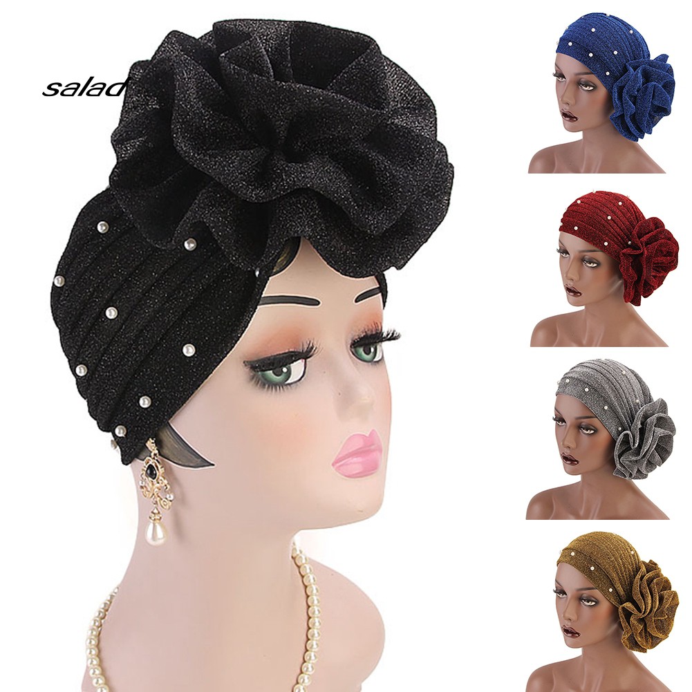 Mũ Trùm Đầu Đính Hoa Giả Thời Trang Cho Phụ Nữ Hồi Giáo