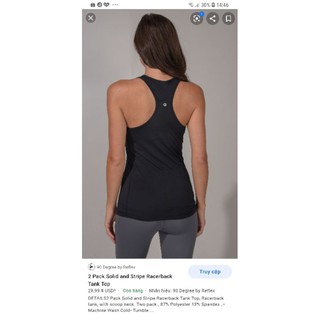 Áo tập Tank top 90degree