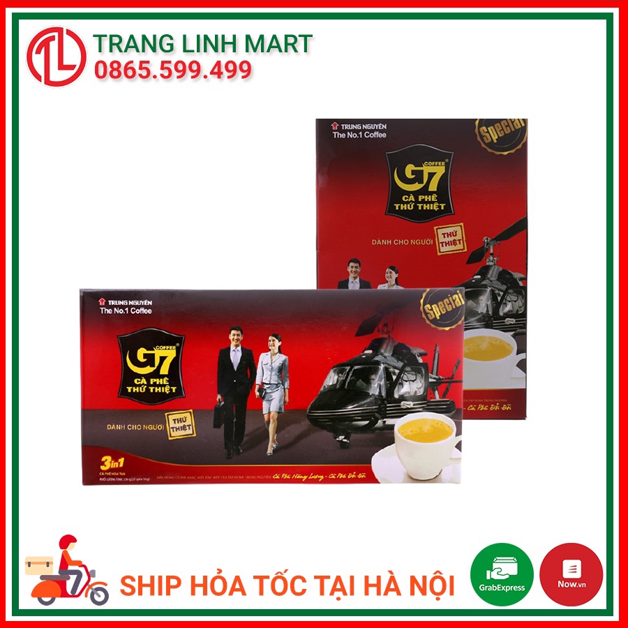 Cà phê sữa G7 3 in 1 hộp 336g ( 21 gói x 16g ) / hộp 288g ( 18 gói x 16g )