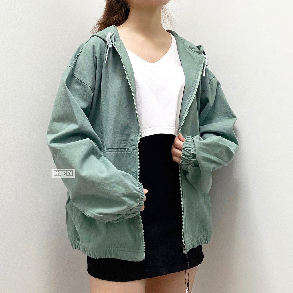 Áo Khoác Kaki Nón Basic GINNY | Áo Khoác Nữ Kaki Có Nón  | Áo Khoác Kaki Nữ Đẹp Có Mũ | Đơn Giản | Nhiều Màu | BigBuy360 - bigbuy360.vn
