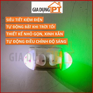 Đèn ngủ cảm ứng ánh sáng gắn tường hình cây nấm hoặc Peppa Pig nhiều màu siêu dễ thương đèn tối tự động bật sáng