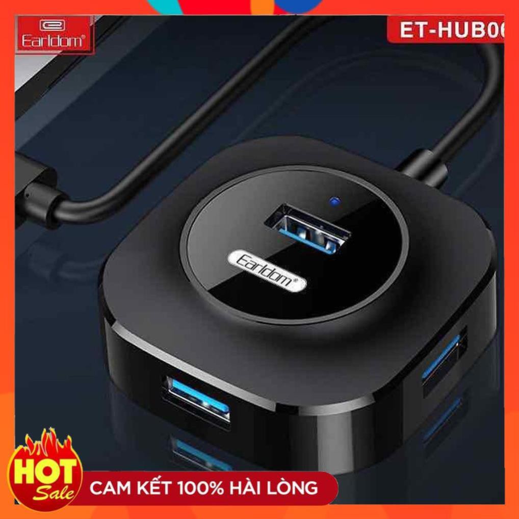 [Chính Hãng] Hub USB 4 cổng Earldom HUB-06 - Bộ chia USB 1 ra 4 - Hàng Chính Hãng bảo hành 12 tháng