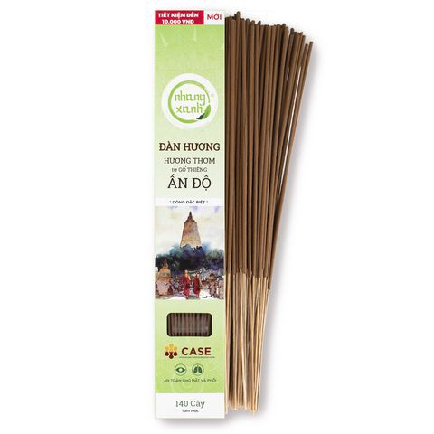 Nhang Xanh Đàn Hương Hộp 100g - Hương thơm dịu nhẹ, thanh tao từ gỗ Đàn Hương Ấn Độ