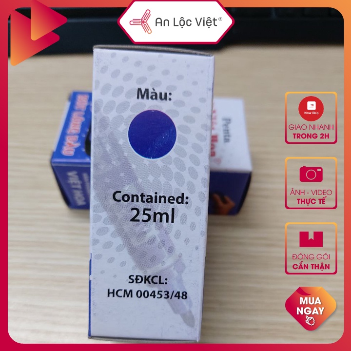 Chai 25ml Mực Lông Dầu Penta - Xanh Dương sử dụng đổ mực cho các loại bút lông dầu hiện nay