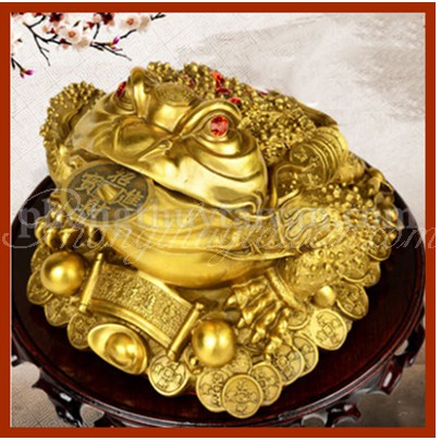 Thiềm Thừ đồng(Cóc 3 Chân) tặng (đế kê gỗ + xu rời ngậm ,bột ngũ vị bao sái(video) | BigBuy360 - bigbuy360.vn