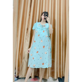Váy lanh lụa cộc tay phối ren