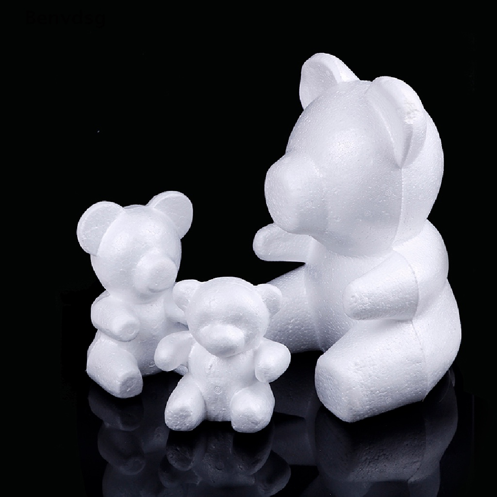 Khuôn làm khối hoa hồng giả thủ công 15cm/20cm/33cm hình chú gấu bằng xốp độc đáo