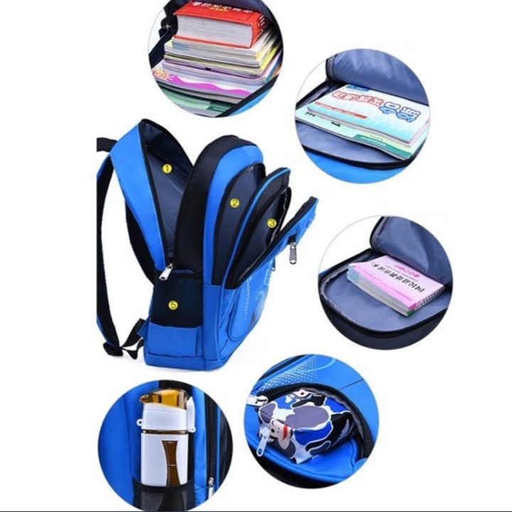 Balo Học Sinh Siêu Nhẹ Chống Thấm Nước Size 45 cm - BALO-15