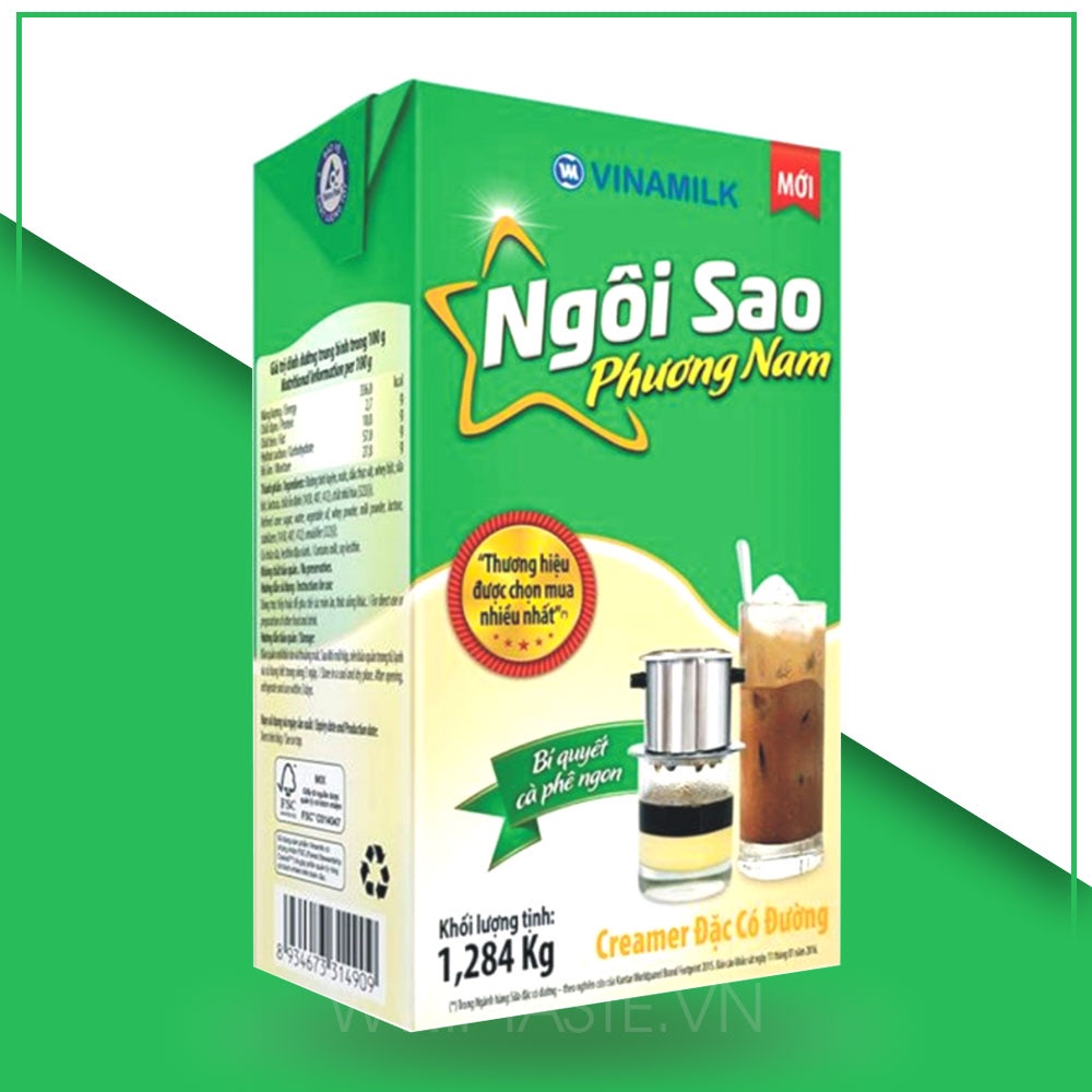 Sữa đặc Vinamilk Ngôi sao Phương Nam Có đường (Xanh) 1284g