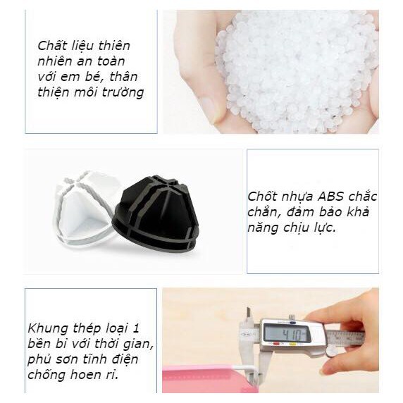 Tủ Lắp Ghép Đa Năng, Kệ quần áo trang trí 6 ô (Tặng kèm chốt và búa)