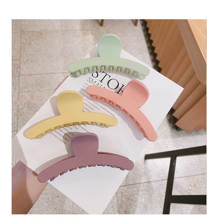 Kẹp tóc càng cua Vòng cung basic màu pastel nhẹ nhàng - dài 11cm  - Phong cách Hàn Quốc