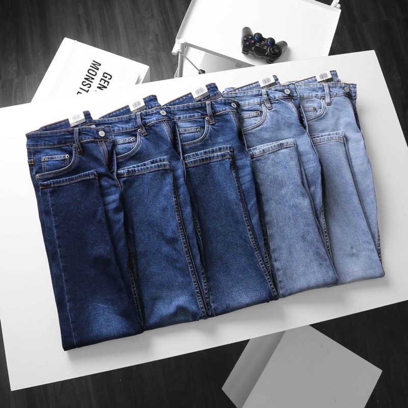 Quần jean nam Cambodia cao cấp  - ống đứng suông - xanh rêu nhạt | BigBuy360 - bigbuy360.vn