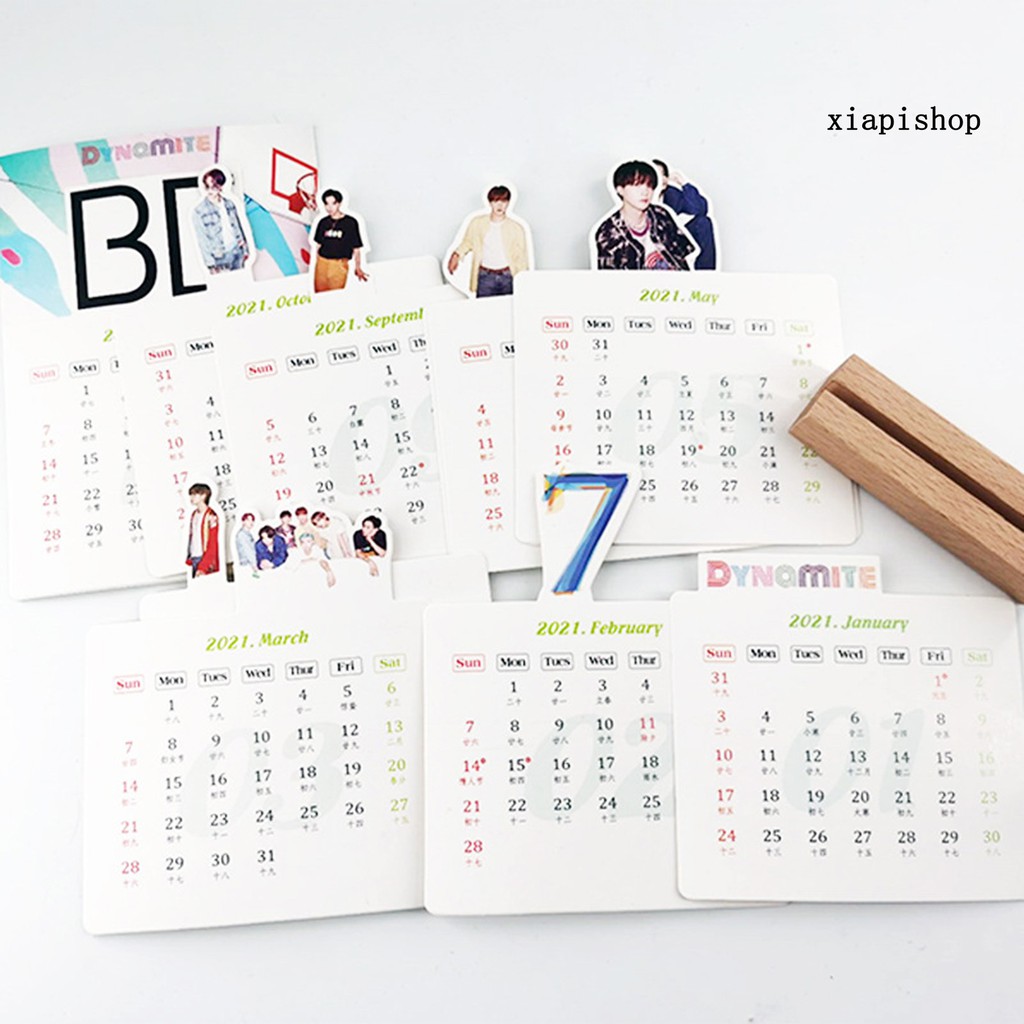 [HÀNG MỚI VỀ] 2021 BTS Blackpink NCT Seventeen EXO Stray Kids Calendar Desktop Decor Ornament