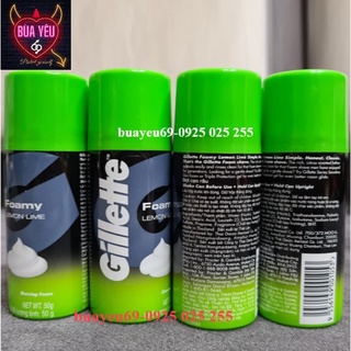 Bọt cạo râu Gillette Foamy Lemon Lime 50g [Mua 1 tặng 1]