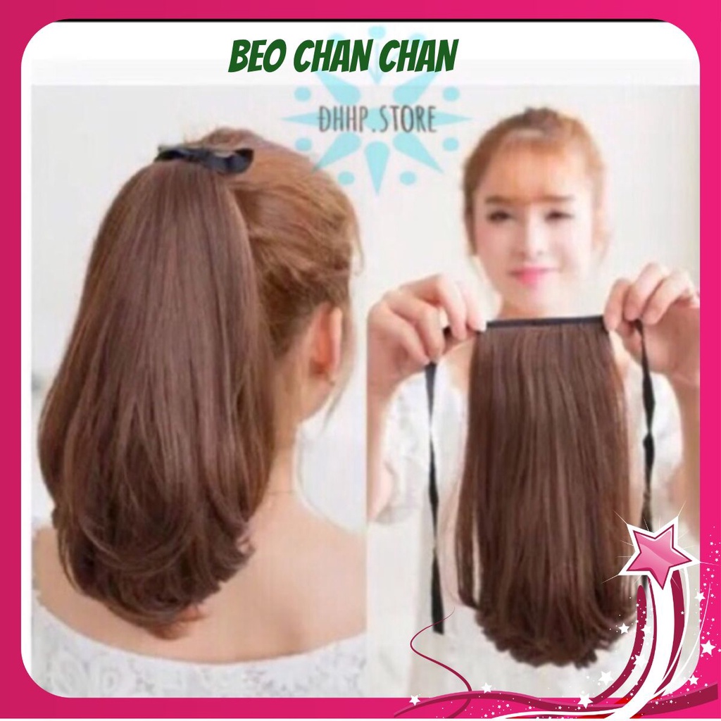 TÓC GIẢ NỮ ĐẸP TÓC GIẢ CỘT CỤP ĐUÔI UỐN CÚP CÓ CÀI CHẮC CHẮN NHIỀU MÀU CỰC ĐẸP