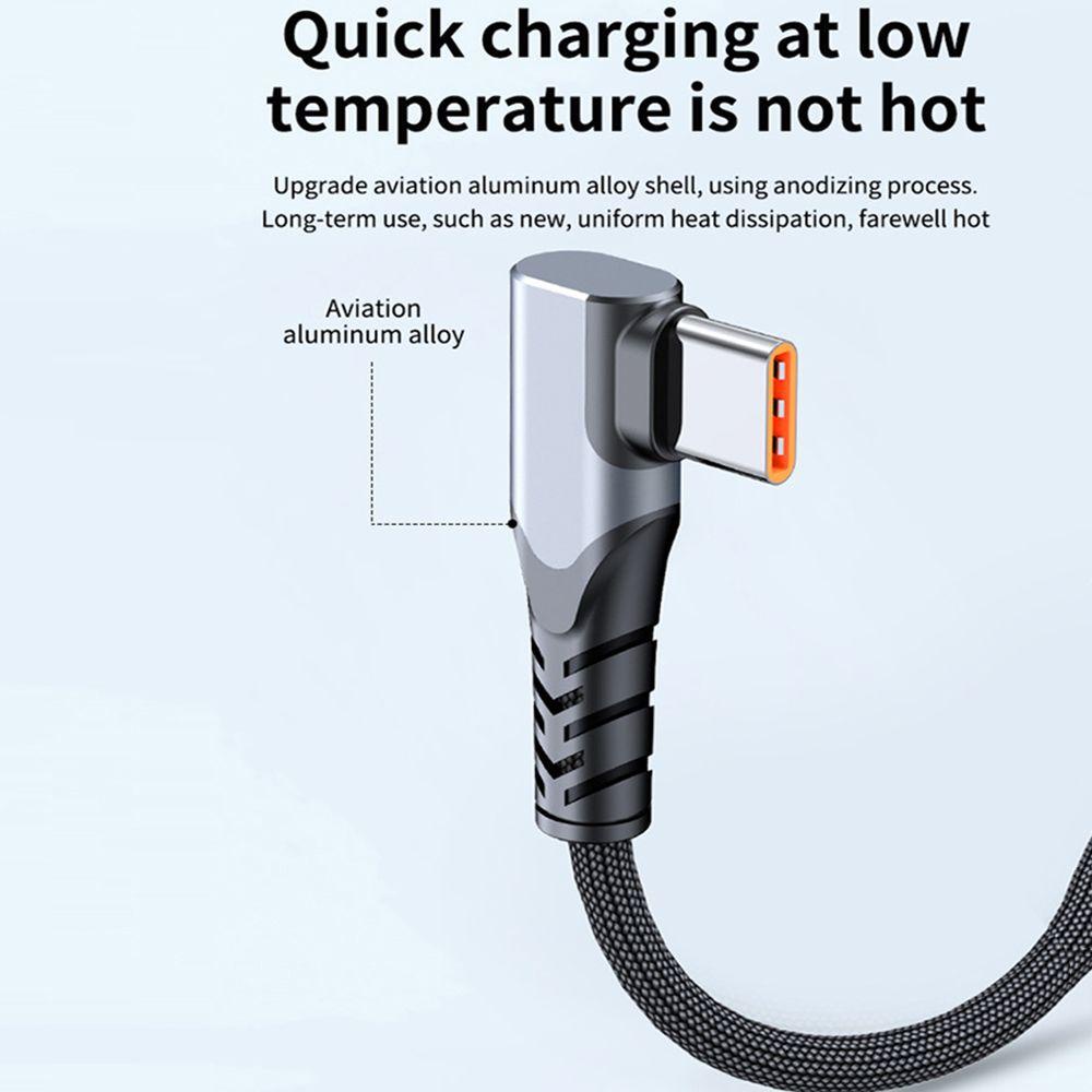 Cáp Sạc Nhanh 90 Độ 6A SCP USB Chuyên Dụng Cho Huawei OPPO VOOC OnePlus