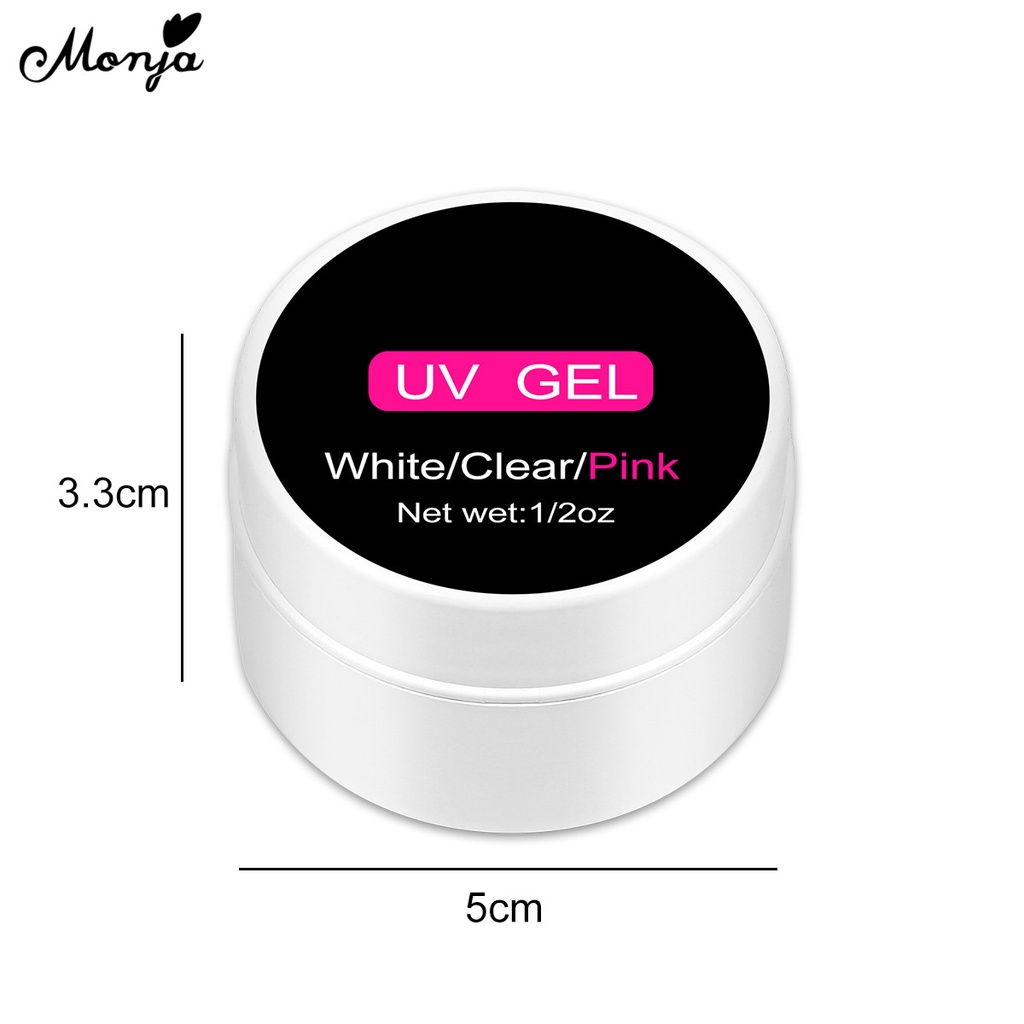 Sơn móng tay Monja 15ml màu trắng / hồng chất lượng cao chuyên dụng