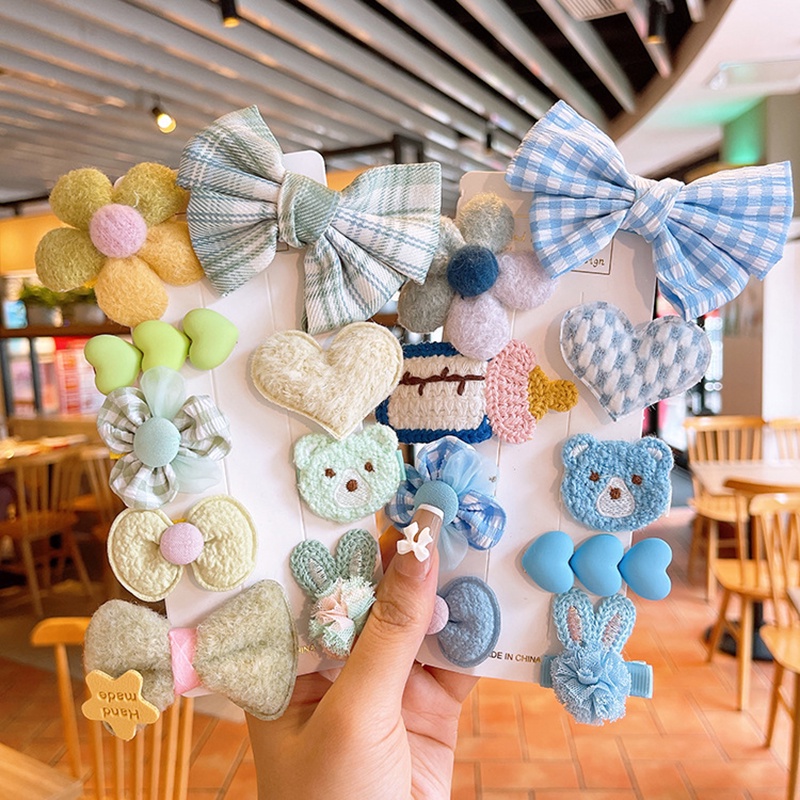 Set 9 kẹp tóc hoạt hình xinh xắn dành cho bé gái