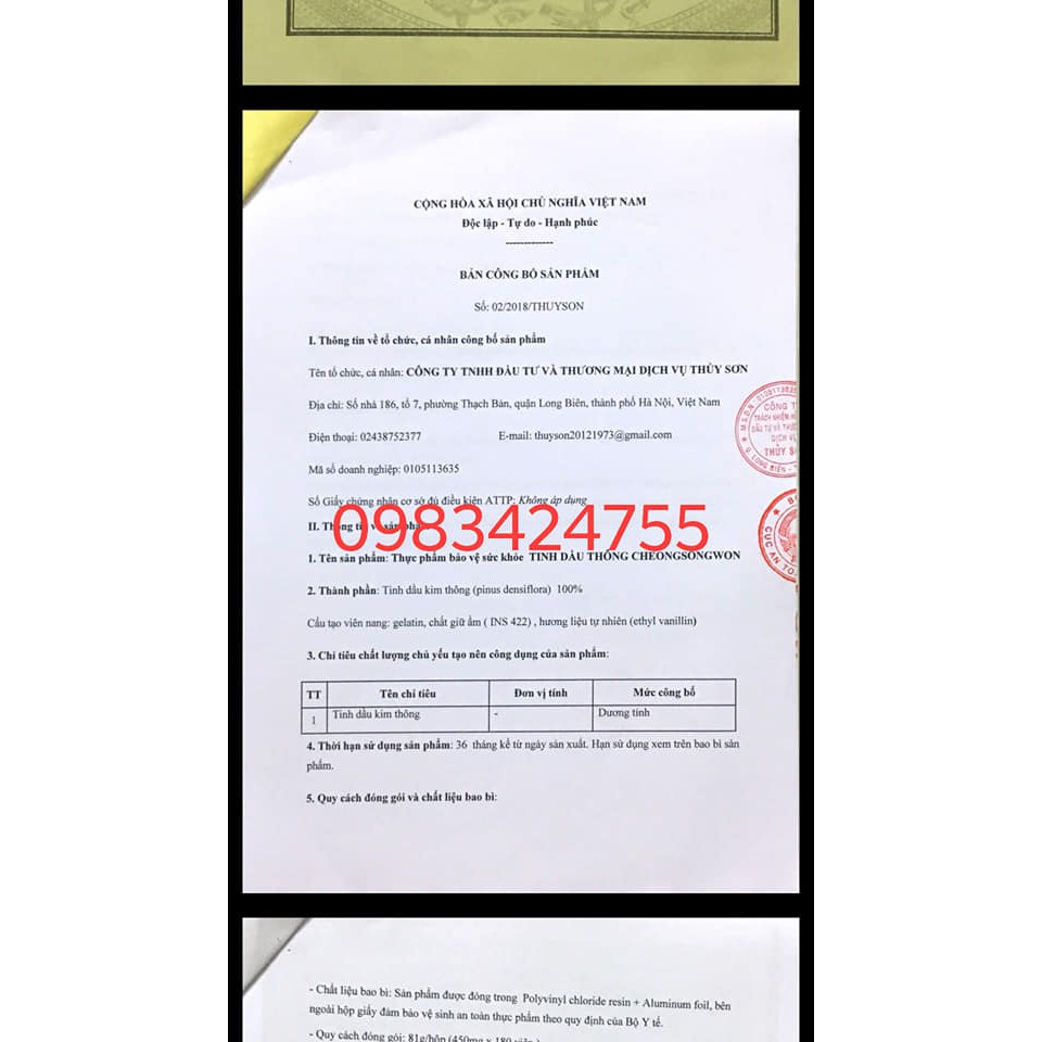 Tinh dầu thông đỏ Hàn Quốc 180 viên của Samsung hộp màu xanh | BigBuy360 - bigbuy360.vn