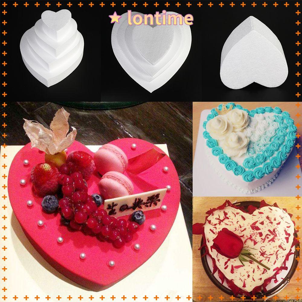 4/6/8/10 inch Dummy Heart Shaped Foam Cake Mould Practice Model Cake Accessories
