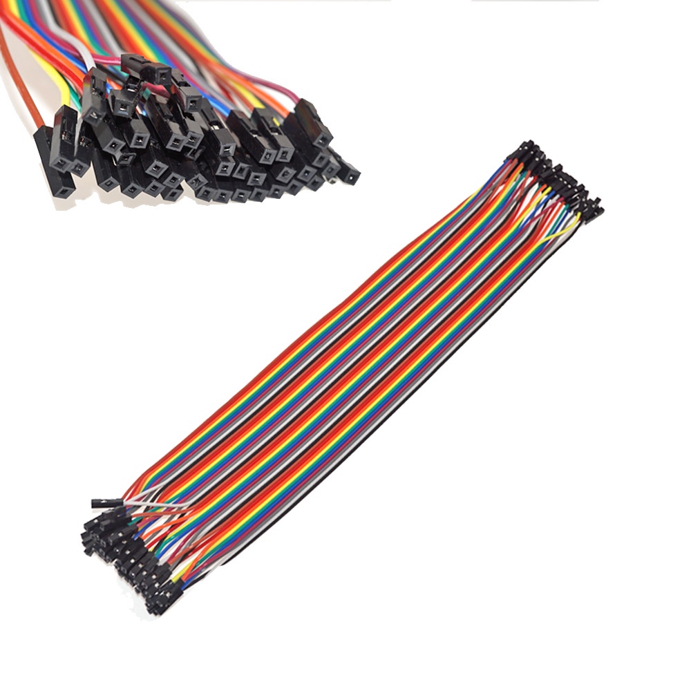 Bộ Sợi Dây Nối 40P 7 Màu Dài 21Cm 3 Loại Đầu: Cái - Cái, Đực - Cái, Đực - Đực