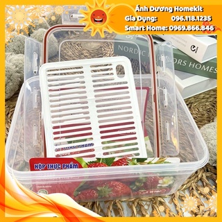 Hôp đựng thực phẩm 4 khóa có khay hứng ráo nước dung tích 4500ml nhựa Song Long cao cấp 3036 Song Long