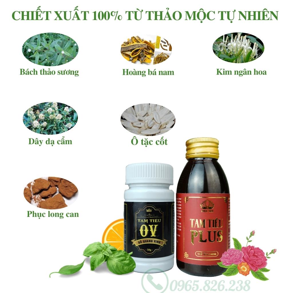 Nước Xúc Miệng Tam Tiêu Plus Và Viên Tam Tiêu OV - Thơm Miệng, Khử Mùi, An Toàn Hiệu Quả Cao