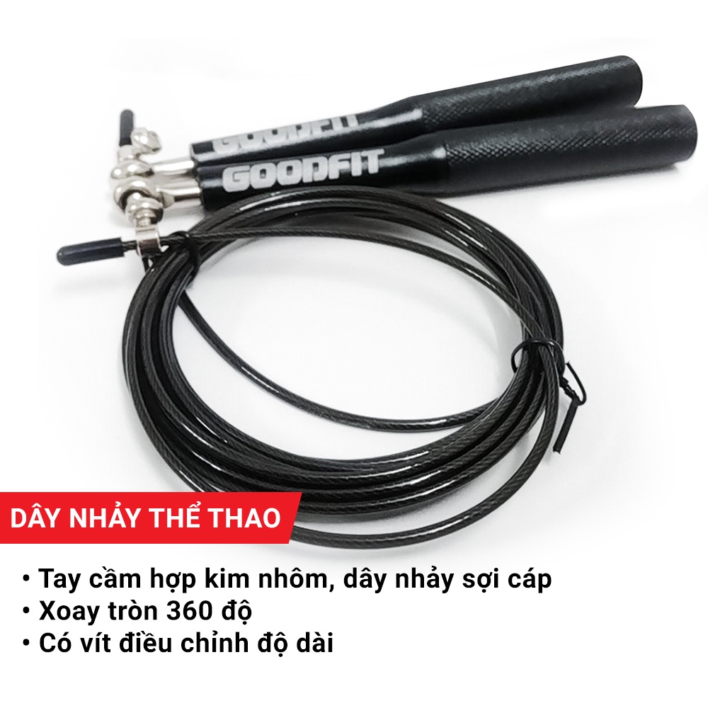 Set đồ tập combo dụng cụ tập luyện tại nhà GoodFit cho nam full bộ GF001SET