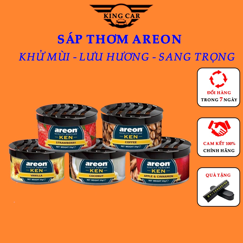 Sáp Thơm Nước Hoa Ô Tô AREON Khử Mùi Xe Hơi Cao Cấp ( 8 hương thơm)