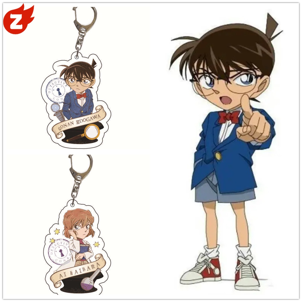 1 Móc Khóa Acrylic Hình Nhân Vật Thám Tử Conan