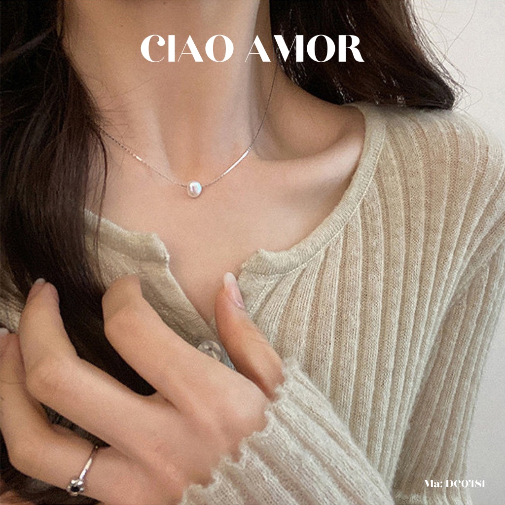 Dây chuyền nữ, Vòng cổ bạc ngọc The best basic Trang sức Ciao Amor - DC0481