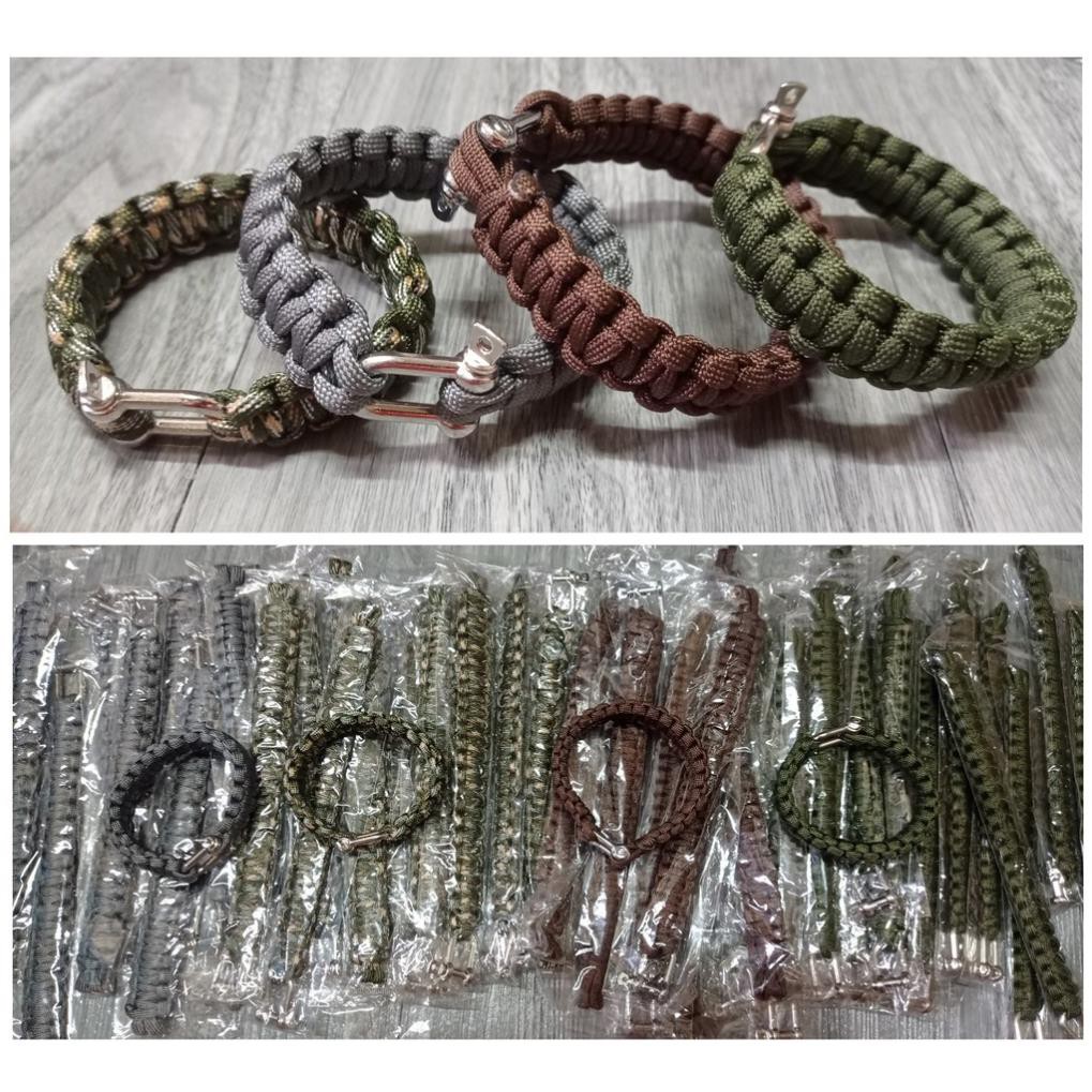 Vòng Tay Sinh Tồn - PARACORD - Bện Dây Dù Khóa Kim Loại Chất Lượng Cao - Unisex