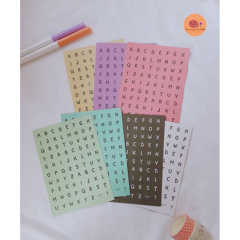 Sticker bảng chữ cái siu xinh ~