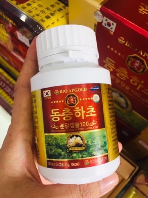 [HÀNG MỚI VỀ] Đông Trùng Hạ Thảo BIO APGOLD, Hộp 2 lọ