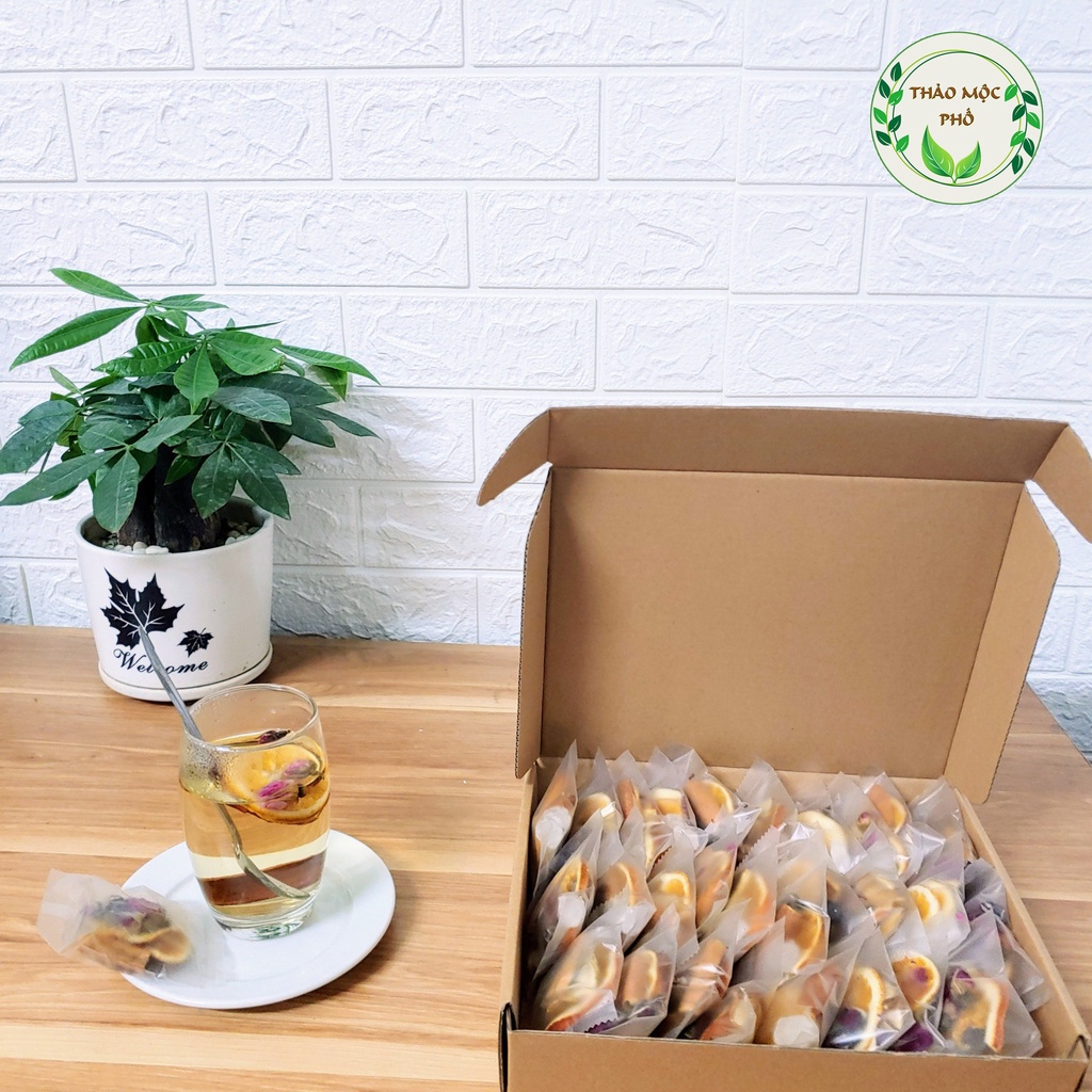 TRÀ CAM QUẾ TÁO DETOX GIẢM CÂN  thải độc cơ thể, giảm cân - Thải độc cơ thể, giúp da sáng mịn, chống lão hoá