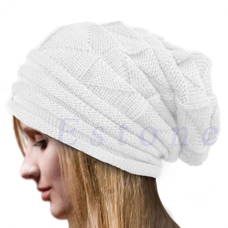 Mũ Beanie Dệt Kim Oversize Thời Trang Cho Nam Nữ