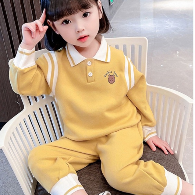 Bộ nỉ dài tay cho bé trai, bé gái - 3 màu đủ size từ 7-25kg