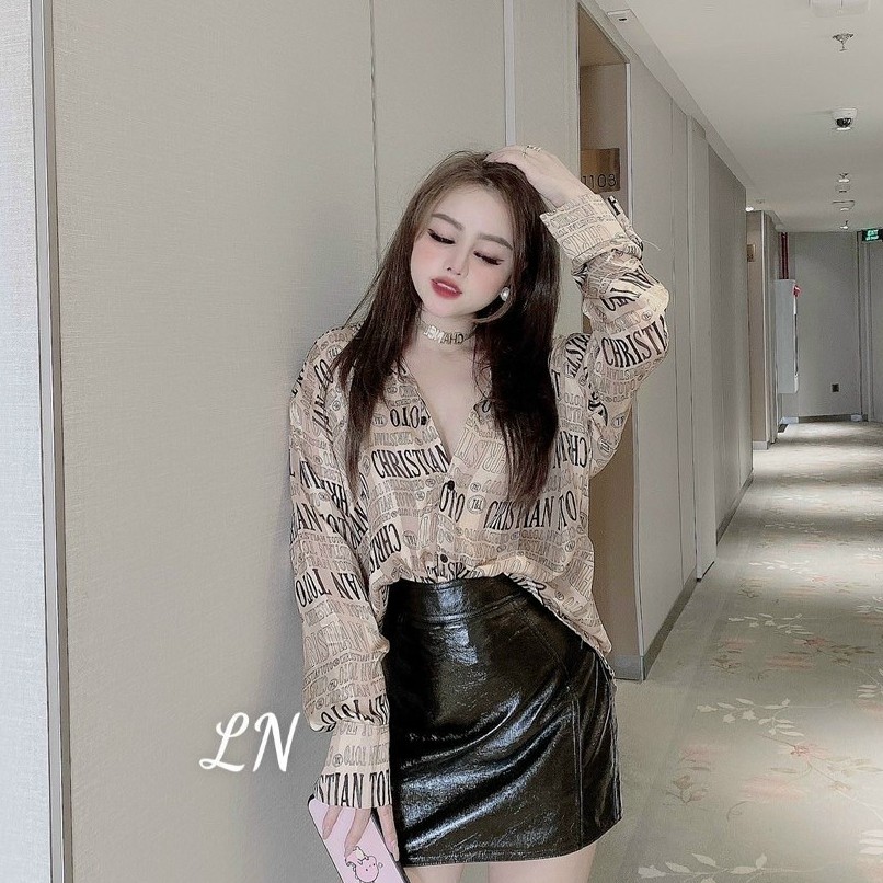 Áo sơ mi nữ King168, chất lụa kate mềm mịn MK10