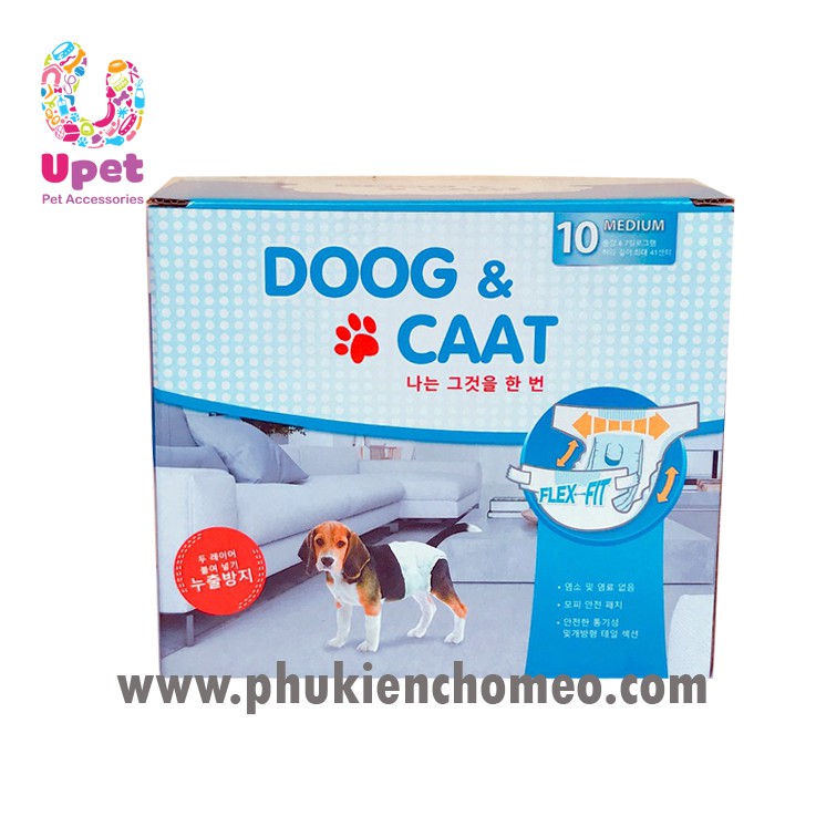 Bỉm/Tã vệ sinh chó mèo cái Doog&Caat nổi tiếng với độ thấm hút cao, khả năng khử mùi khi chó mèo đi vệ sinh,có đủ size
