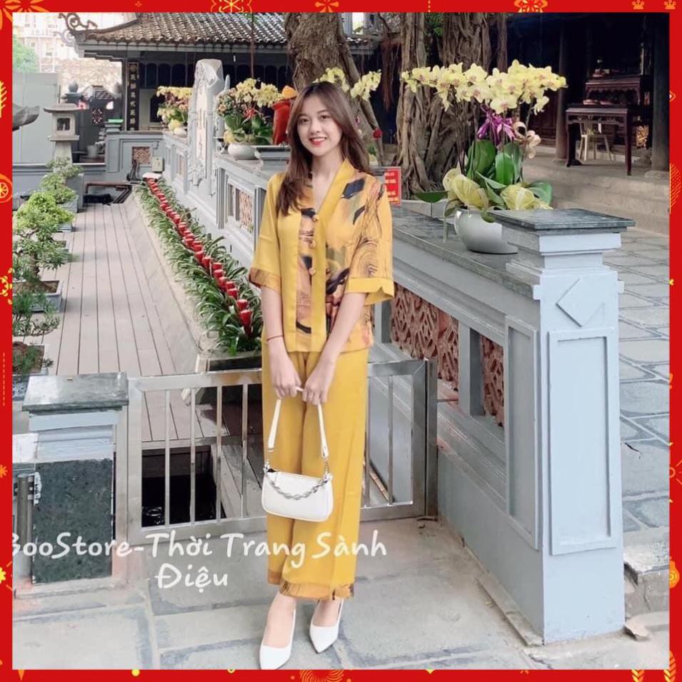 ( Xả Hàng Bán Lỗ) Sét Bộ Nữ Quần Áo Phật Tử Lụa Satin Cao cấp | BigBuy360 - bigbuy360.vn