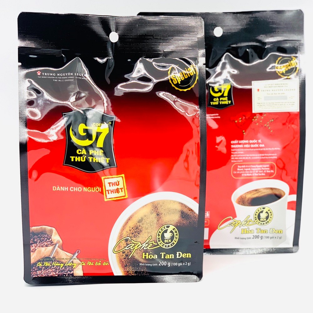 01 Bịch Cà phê hòa tan đen G7 Bịch 100 gói( Không đường, Không sữa) | BigBuy360 - bigbuy360.vn