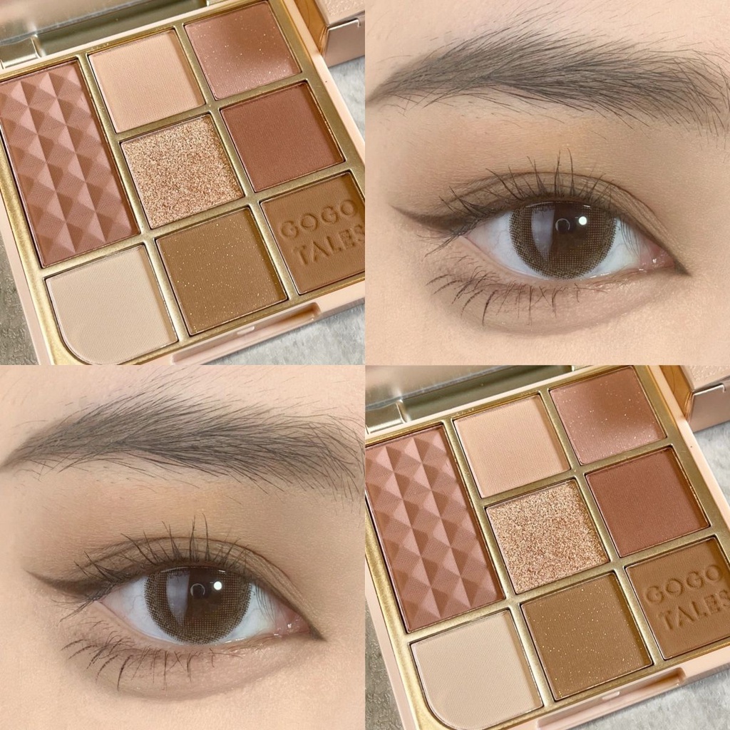 Bảng Phấn Mắt GOGOTALES 8 Màu Sắc Ánh Nhũ Chống Thấm Nước